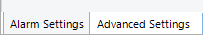 Display loggers alarm settings
