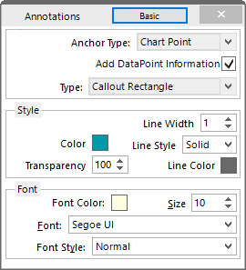 Annotations Panel - Advanced View Annotations Panel - Advanced View