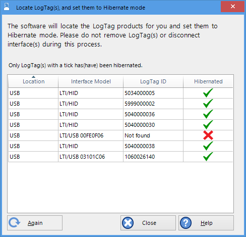 Hibernating multiple loggers