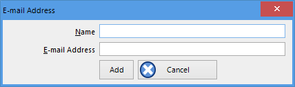 Adding an email address