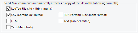 Attaching formats to an email