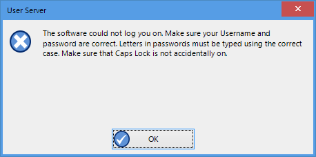 User Server Logon Failed