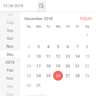 Calendar Day Selection