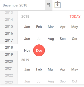Selecting a month