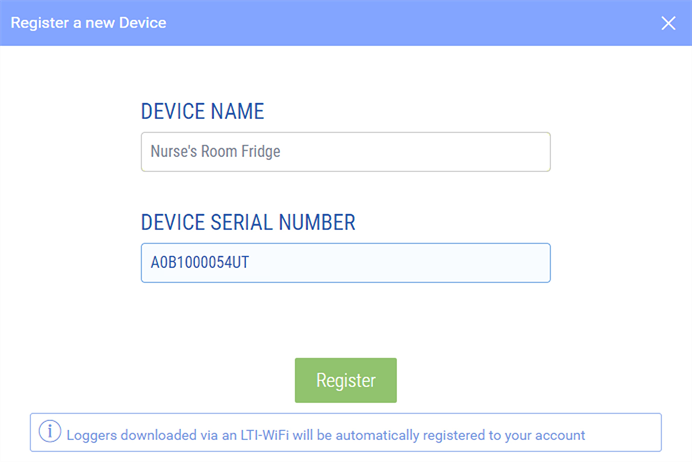 Register a new device