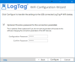Optional configuration password selected